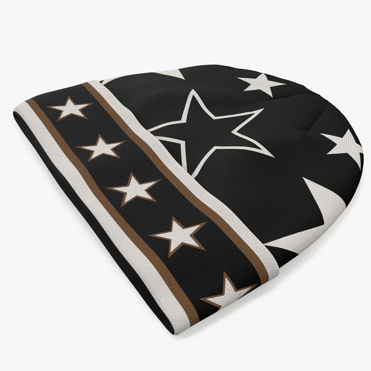 Män Vinter Intarsia mössa med stjärnor 3d model